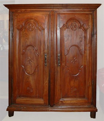 Lot 251 - French Provincial Fruitwood Armoire 19th...