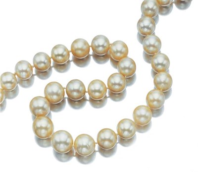 Lot 471 - Golden Cultured Pearl Necklace