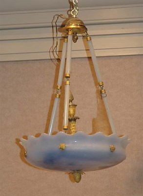 Lot 1475 - Neoclassical Style Gilt-Metal and Blue Glass...