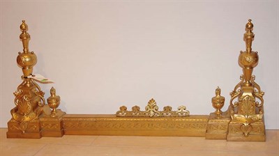 Lot 1498 - Neoclassical Style Gilt-Metal Fire Fender...