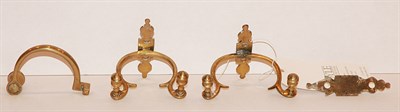 Lot 1303 - Group of Brass Window Tiebacks and Hardware