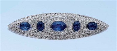 Lot 584 - Sapphire and Diamond Brooch