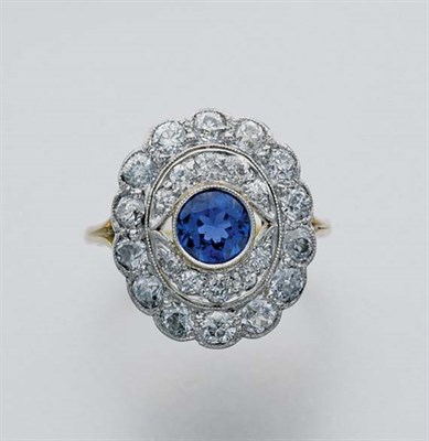 Lot 243 - Sapphire and Diamond Ring