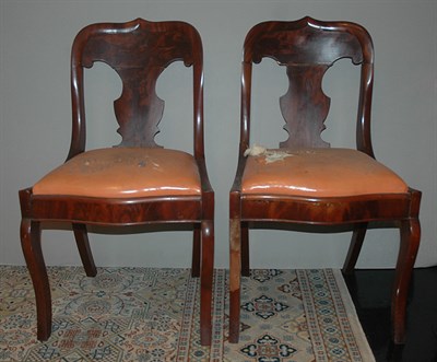 Lot 134 - Pair of Classical Style Mahogany Side Chairs