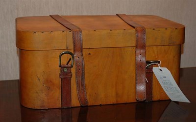 Lot 144 - Nest of Four Leather Bound Wood Boxes