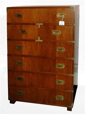 Lot 150 - George III Style Brass Bound Fruitwood...