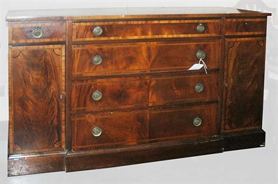 Lot 159 - George III Style Mahogany Breakfront Buffet...