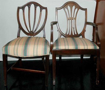 Lot 162 - Assembled Set of Six George III Style Mahogany...