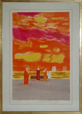 Lot 1149 - Bernard Cathelin [FIGURES ALONG SHORE] Color...