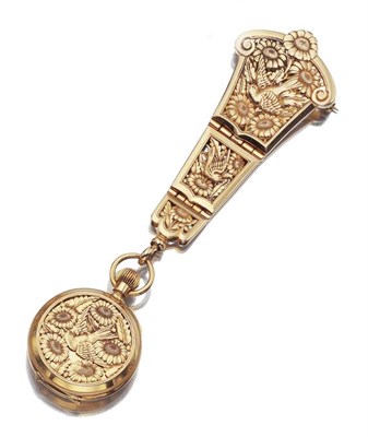 Lot 451 - Antique Gold Lapel-Watch