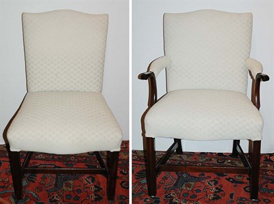 Lot 190 - Set of Six George III Style Upholstered...
