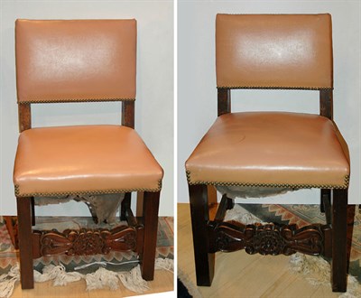 Lot 1407 - Set of Four Simulated Leather Upholstered Side...