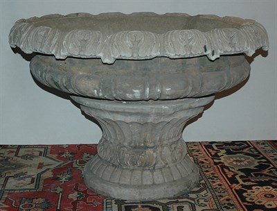 Lot 237 - Neoclassical Style Stone Garden Urn Height 26...
