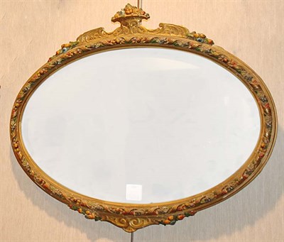 Lot 239 - Victorian Style Polychrome Decorated Oval...