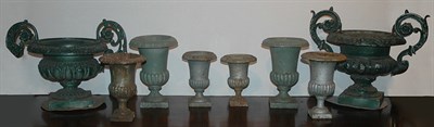 Lot 240 - Four Pairs of Neoclassical Style Painted Metal...