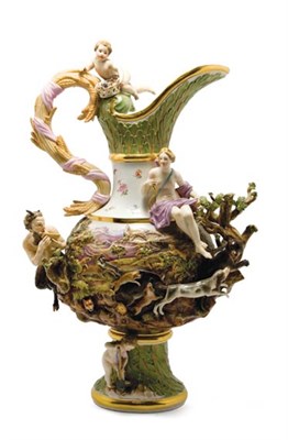 Lot 3640 - Meissen Gilt and Polychrome Decorated...