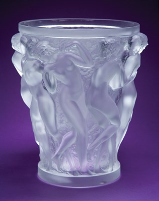 Lot 3463 - Unsigned Lalique Molded Glass Bacchantes Vase...