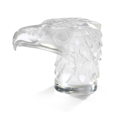 Lot 3511 - Lalique Glass Eagle Head Paperweight Modern In...