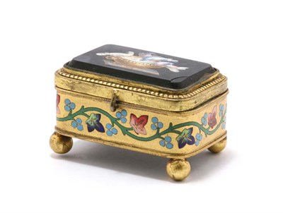 Lot 3570 - Italian Micromosaic Mounted and Champleve...