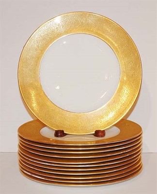 Lot 1449 - Set of Twelve English Gilt Decorated Porcelain...