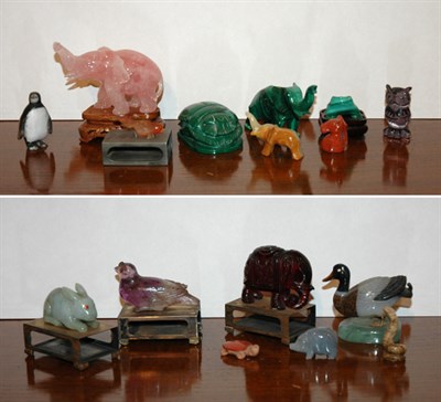 Lot 292 - Miscellaneous Group of Carved Hardstone...