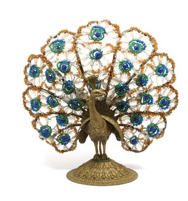 Lot 3365 - Continental Style Gilt-Bronze and Beaded Glass...