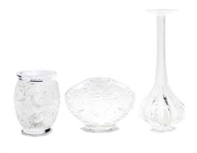 Lot 3469 - Miscellaneous Group of Three Lalique Molded...