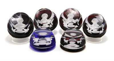 Lot 3480 - Group of Six Baccarat Glass Sulphide...