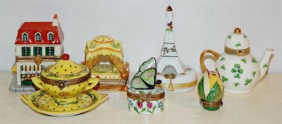 Lot 301 - Miscellaneous Group of Porcelain Trinket Boxes