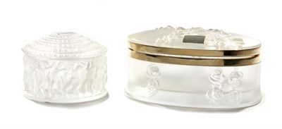 Lot 3470 - Two Lalique Molded Glass Boxes Modern...