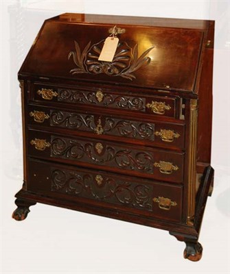 Lot 311 - George III Style Mahogany Slant Front Desk...