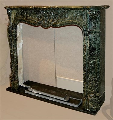 Lot 334 - Neoclassical Style Green Marble Fireplace...
