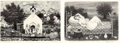 Lot 359 - Doris Lee AFTERNOON NAP; COUNTRY WEDDING...