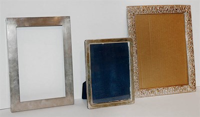 Lot 359 - Three Sterling Silver Picture Frames Height of...