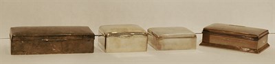 Lot 368 - Four Sterling Silver Humidors