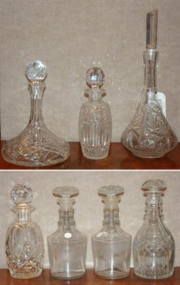 Lot 403 - Group of Seven Cut Glass Decanters