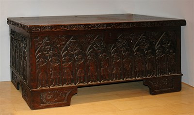 Lot 1226 - Elizabethan Style Carved Walnut Blanket Chest...
