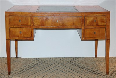 Lot 1505 - Continental Leather Inset Walnut Writing Table...