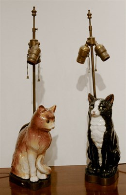 Lot 426 - Pair of Ceramic Figural Two-Light Lamps Each...