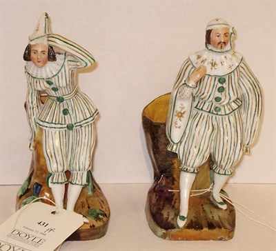 Lot 431 - Pair of English Ceramic Spill Vases in the...