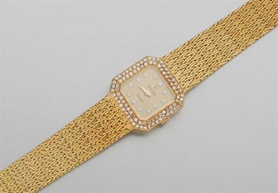 Lot 2555 - Gold and Diamond Wristwatch
