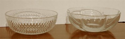 Lot 464 - Two Baccarat Colorless Glass Bowls Larger...