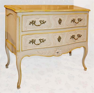 Lot 441 - Louis XV Style White Painted Commode Height 32...