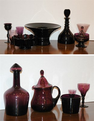 Lot 442 - Miscellaneous Group of Amethyst Glass Stemware...