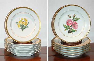 Lot 522 - Set of Seven KPM Porcelain Desert Plates;...