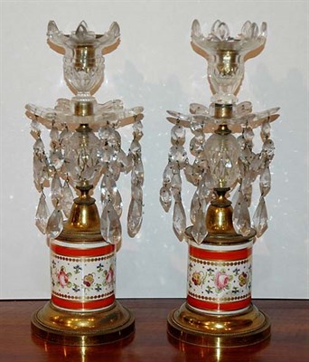 Lot 485 - Pair of French Gilt-Metal Mounted Porcelain...
