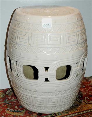 Lot 533 - Asian White Ceramic Garden Seat Height 18 1/2...