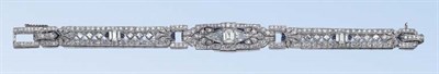 Lot 585 - Diamond and Sapphire Bracelet