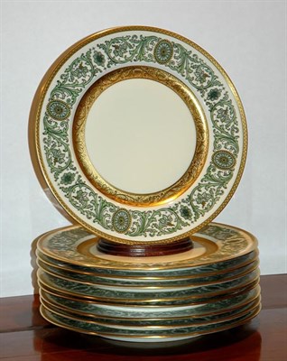 Lot 537 - Set of Nine German Porcelain Dinner Plates...