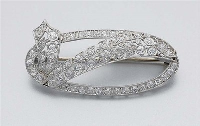 Lot 145 - Diamond Ribbon Brooch